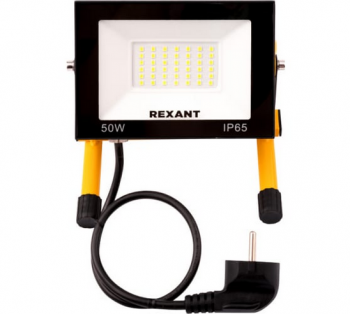 Прожектор с переноской REXANT EXPERT 50 Вт 4000 Лм 6500 K шнур с вилкой 0,5 м 605-022