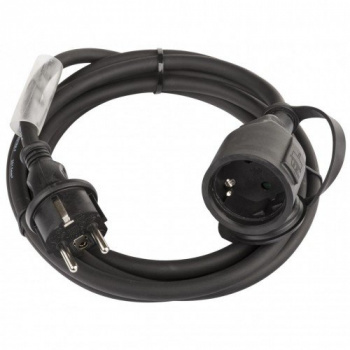 Шнур с адаптером и вилкой для уличной гирлянды (черный) L 2 м. Степень влагозащиты: IP44