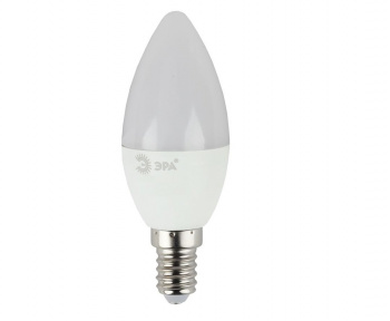 Лампа светодиодная B35-9w E14 2700К, теплый белый ЭРА СТАНДАРТ (свеча)