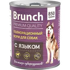 Корм Brunch Premium Quality конс д/соб всех пород Язык 850г