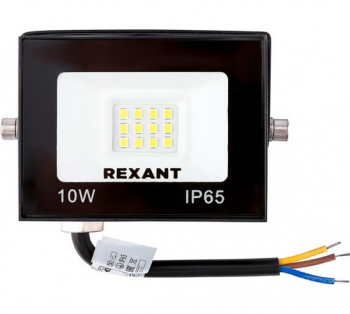 Прожектор светодиодный  10Вт 800Лм IP65 4000К 118х35 мм черный REXANT