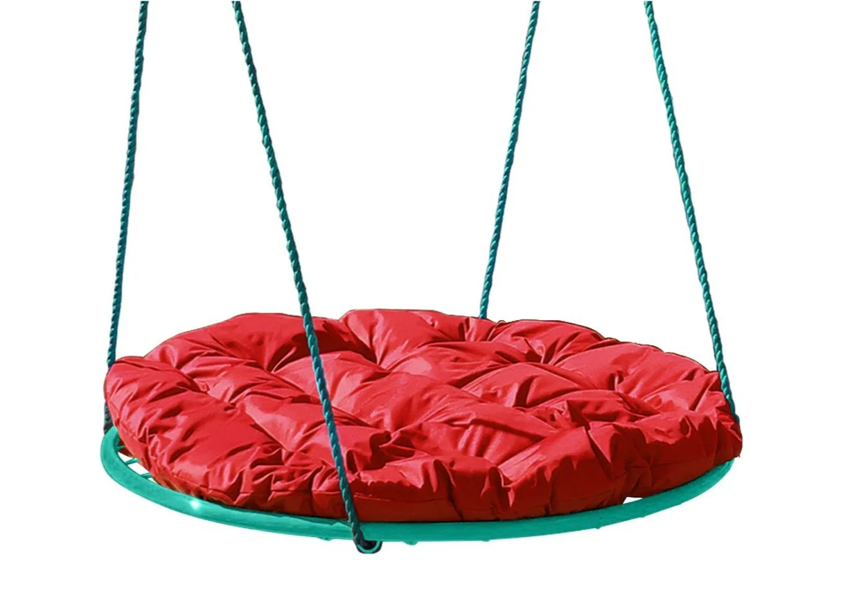MG4051-МТ004 Качели подвесные Гнездо Ø60 см с подушкой (красная)