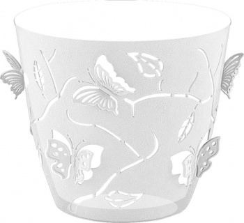 Горшок для цветов Plast Team Butterflies 2,5 л D175 мм круглый 176х176х164 мм серый шторм