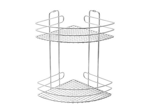 501-005-09 Полка 2-х ярусная настен. угловая 22х22х33см