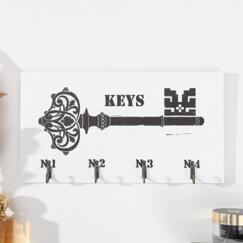Ключница "Ключ резной" 30х3х16,5 см