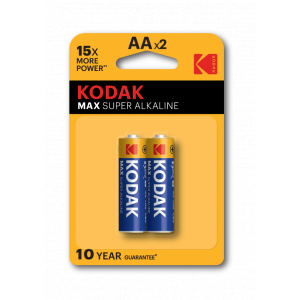 Батарейки Kodak LR6-2BL MAX SUPER Alkaline 2шт