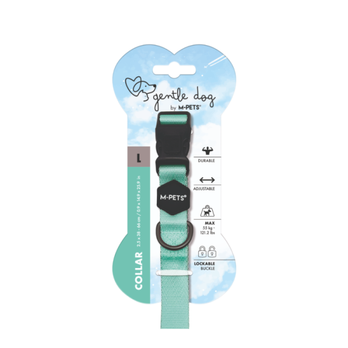 Ошейник для собак MPets GENTLE DOG XS 20-30 см ширина 1,6 см бирюзовый