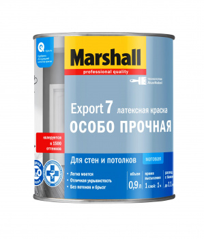 Краска латексная Marshall Export 7 матовая ВC бесцветная 0,9л