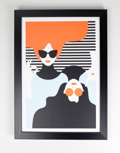 196345 Постер Девушки в очках 50х70х2см