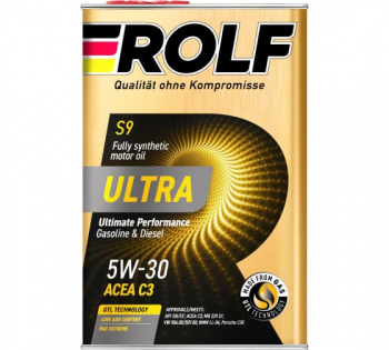 Масло моторное синтетическое, Rolf Ultra SAE 5W-30 ACEA C3 API SN/CF, 4 L