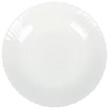 Тарелка обеденная, стеклокерамика, 24 см, круглая, Белая, Daniks, 223765 LHP95