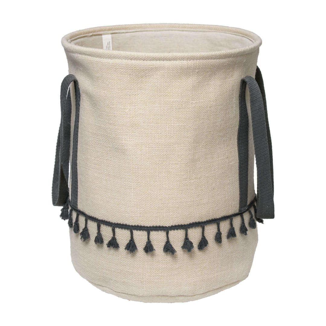 LIS-89 Корзина бельевая с ручками Кантри, Д350 Ш350 В420, пепельный