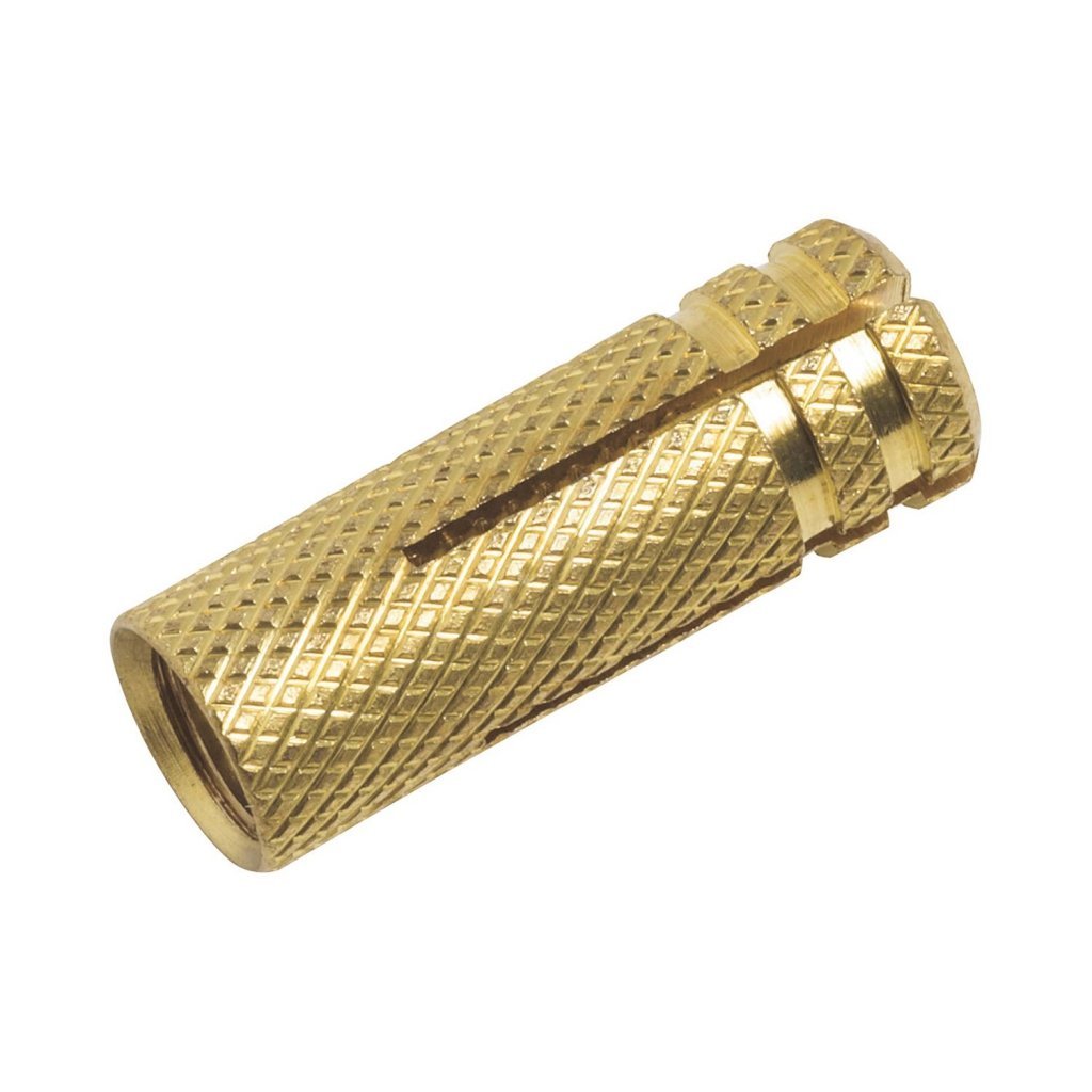 Анкер латунный laz 10. Анкер забивной латунь. Забивной анкер-цанга латунный, m6. Анкер цанга м8. Цанга под шпильку.