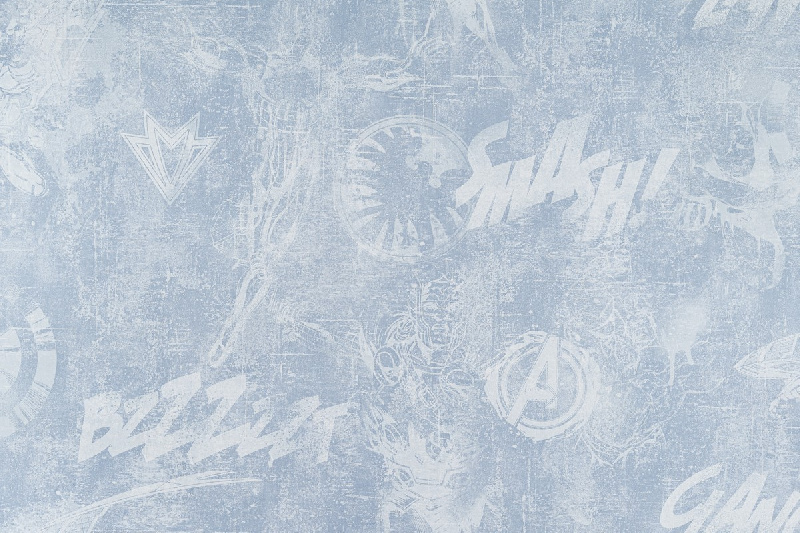 10909-03 Обои флизелиновые Герои фон голубой 1,06×10м