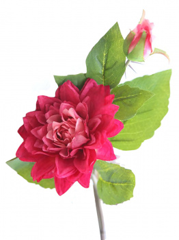 Цветок искусс. Георгина Розовая из ткани (искусств шелк, полиэтилен) 61х12х12см