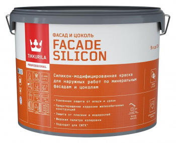 Краска фасадная Tikkurilla Facade Silicon глубокоматовая VVA белая 9л