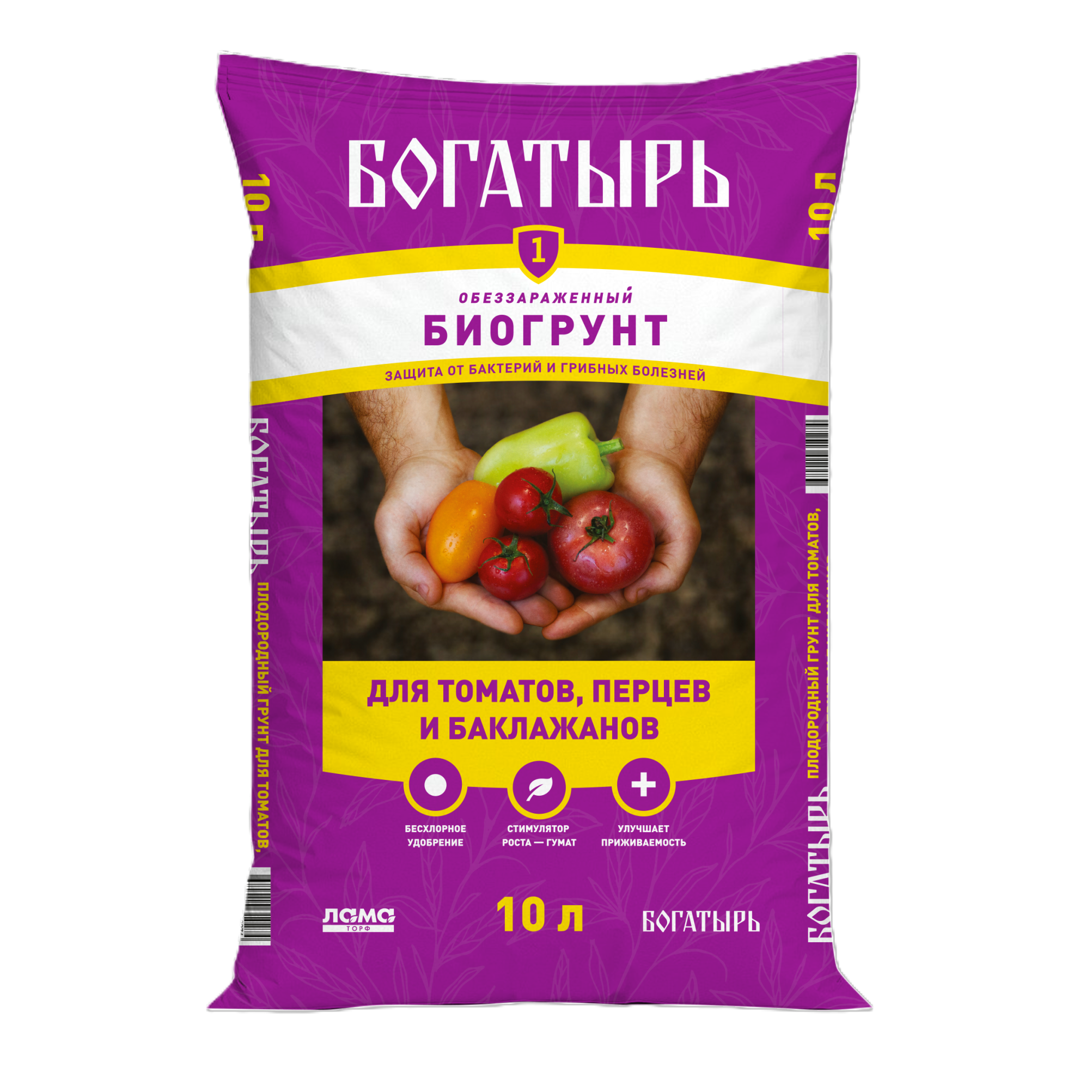 GP-00083522 Грунт Богатырь Для томатов, перца и баклажанов 10л