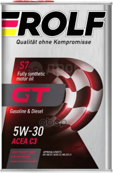Масло моторное синтетическое ROLF GT SAE 5W-30, API SN/CF, 4 L