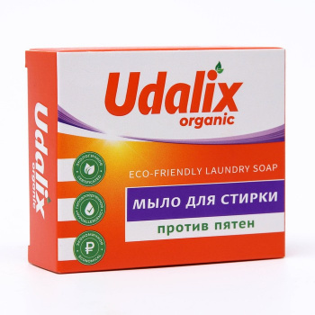 Мыло-пятновыводитель Udalix экологичное для стирки 90 г
