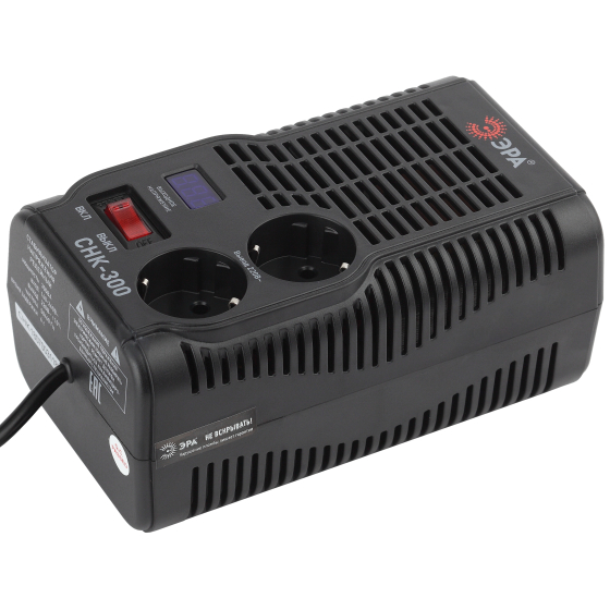 Б0031555 Стабилизатор напряжения компактный СНК-300 ЭРА 160-260В-220В, 300ВА