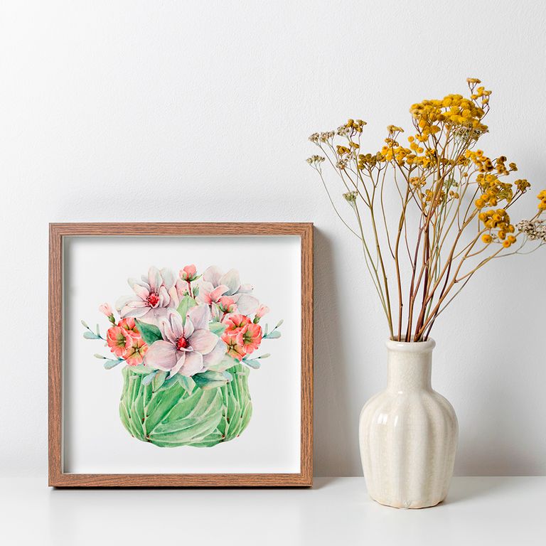 ПР-052 Постер в раме Букет, размер 350х350