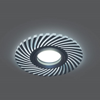 Светильник LED Gauss Backlight руг, чёрный узор Gu5.3, 3W,3000К