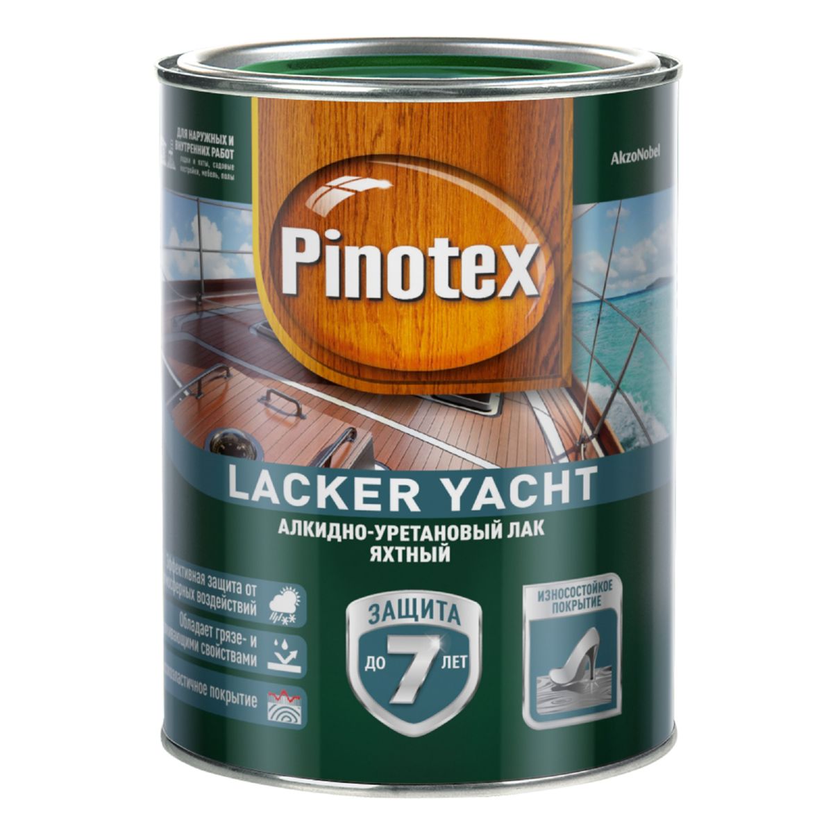 Лак яхтный Пинотекс Lacker Yacht 90 алкидно-уретановый глянцевый, 2,7л 