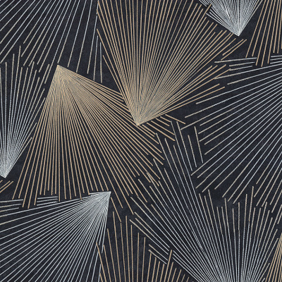 7211-22 Обои флизелиновые Salute, мотив чёрный 1,06x10,05м