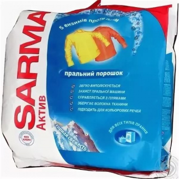Стиральный порошок Сарма-Active "Горная свежесть" , для цветного белья, все виды стирки, 2,4 кг.