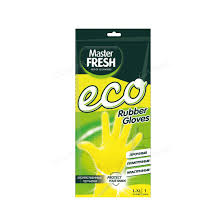 Перчатки хоз Мастер Фреш ECO Rubber Gloves желтые S/M