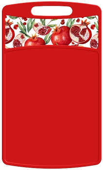Доска разделочная "Bergamo" прямоугольная 260x155x3,5мм (красный)