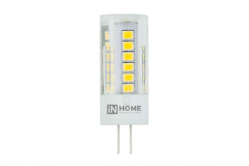 Лампа светодиодная LED-JC 5Вт 12В G4 6500К 480Лм холодный белый 290Лм IN HOME