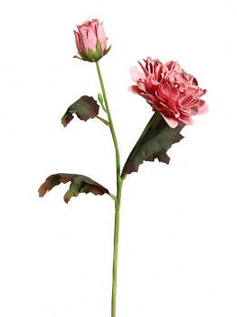 Цветок искусс. Розовая Георгина из ткани (искусственный шелк, полиэтилен) 38х7х7см