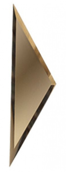 Плитка зеркальная бронзовая Полуромб с фацетом 10мм 150х510 мм
