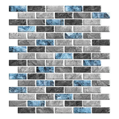 LT51-14064 Наклейка декоративная 3D мозаика Сапфир 25х25 см 4 шт