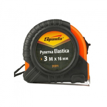 Рулетка SPARTA Elastica, 3м х 16мм, обрезиненный корпус