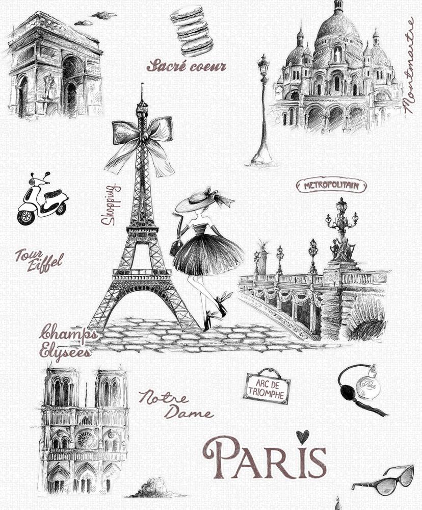 ЦВ-00001511 Обои бумажные Кокетка мотив белый 0,53х10,05м