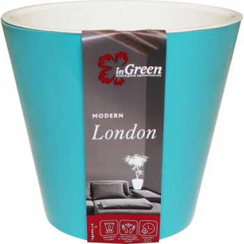 Горшок для цветов London 190 мм, 3,3л голубой жасмин