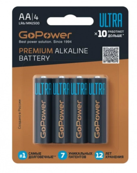 Батарейки GoPower ULTRA LR6-BL4