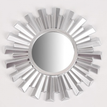 Зеркало настенное «Лучики», d=11 см, цвет:серебро