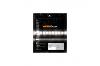 Светодиодная лента Wolta Decor для улицы и дома SMD2835 6Вт 4000К 24В IP65 60led/m