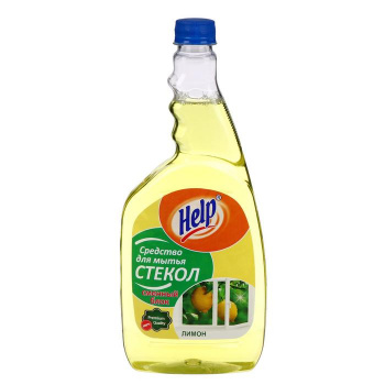 Средство для мытья стекол HELP Лимон 0,75 л без распылителя