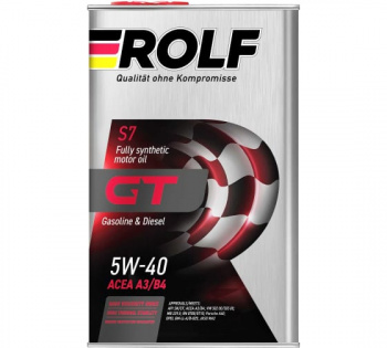 Масло моторное синтетическое, ROLF GT SAE 5W-40 API SN/CF, 4 L