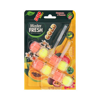 Блок для унитаза Master FRESH DUO EFFECT 5в1 формула GOLD тропик 2 шт