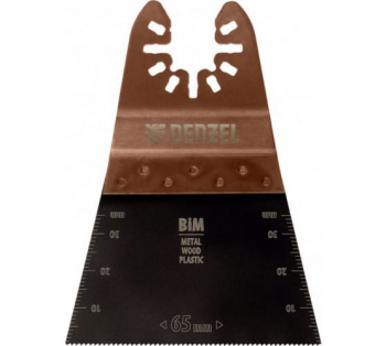 Насадка для МФИ режущая прямая, BiM, по металлу и дереву, 65 x 1,2 мм, мелкий зуб// Denzel