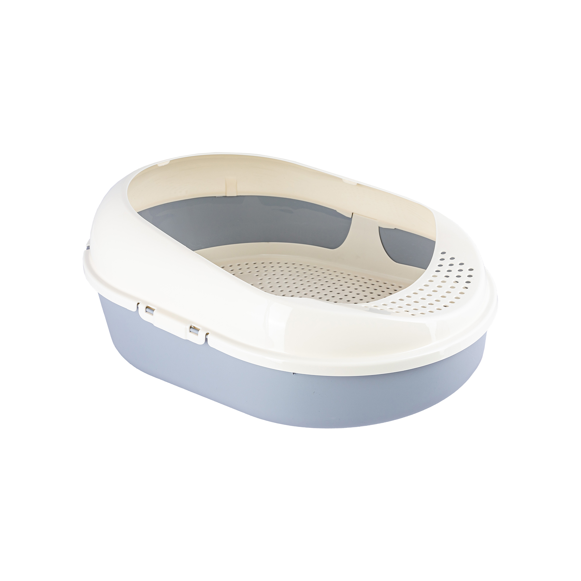 4396117 Лоток-туалет для животных 519х378х213мм с сеткой Cosmo серый