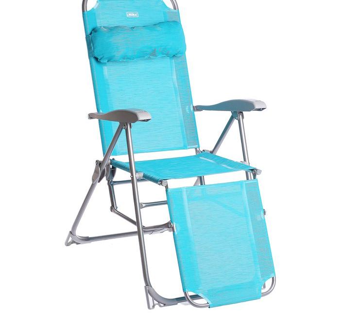 Кресло -шезлонг (ДхШхВ):750x590x1090мм  Бирюзовый 