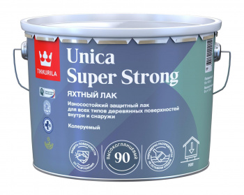 Лак яхтный алкидно-уретановый Tikkurila Unica Super Strong высокоглянцевый EP 9л