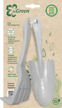 Набор садовых инструментов InGreen for Green Republic грабельки и лопатка для пересадки утренний тум