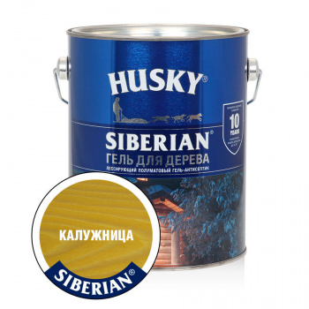 Гель-антисептик для дерева Husky Siberian полуматовый калужница 2,7л